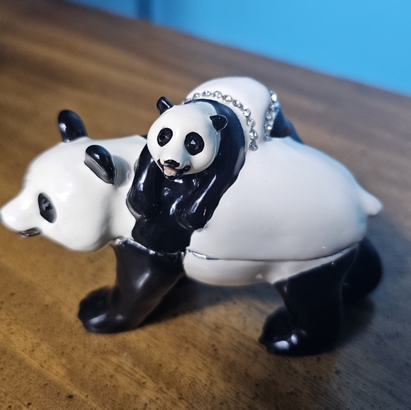 Panda Mom and Cub Trinket | Jewelry Box - Picture 3 of 6